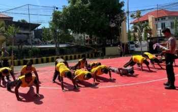 Hari Terakhir Tes Kesamaptaan Jasmani dan Beladiri Polri Bagi Personel Polres Sinjai.