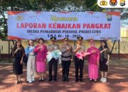 Kapolres Luwu Pimpin Upacara Kenaikan Pangkat Pengabdian, Dua Personel Jadi Teladan