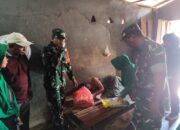 Koramil 1413-08/Gu Dan Persit KCK Laksanakan Bakti Sosial Pembagian Sembako Kepada Warga Kurang Mampu.