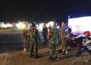 Babinsa Koramil 1413-11/Wangi Wangi Bersama Komduk, Patroli Malam Cegah Gangguan Kamtibmas