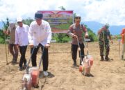 Dukung Swasembada Pangan, Kapolres Sigi Pimpin Penanaman Jagung Serentak Kuartal IV di Desa Bora