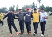 Kapolres Soppeng Beserta Anggota dan Bhayangkari Hadiri Senam Sehat HUT TNI ke-80