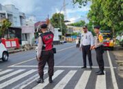 Personil Sat Samapta Laksanakan Gatur untuk Menjaga Kelancaran Arus Lalu Lintas.