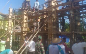 TNI dan Masyarakat Konawe Satukan Kekuatan dalam Karya Bakti Perehapan Masjid, Kobarkan Semangat Gotong Royong