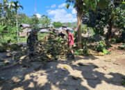 Semangat Gotong Royong Menerangi Akses Vital: Koramil 1417-03/Lambuya Pimpin Karya Bakti di Jalan Kendari-Kolaka