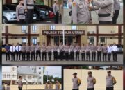 Kapolres Toraja Utara Pimpin Upacara Penyesuaian Nomenklatur dan Pemasangan Ban Lengan Pamapta