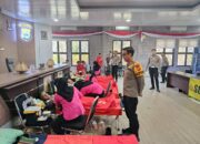 DONOR DARAH DALAM RANGKA HARI JADI HUMAS POLRI KE-74 DI POLRES SOPPENG