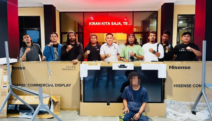 Gasak 4 Unit TV Bantuan Direktorat Sekolah Dasar, Polres Banggai Amankan Terduga Pelaku