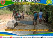 Babinsa dan Warga Bersinergi, Wujudkan Akses Jalan yang Lebih Baik di Desa Lamoeri