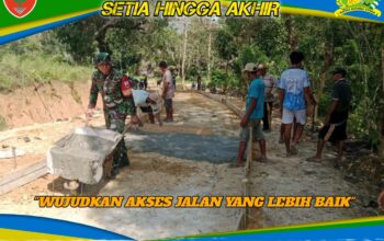 Babinsa dan Warga Bersinergi, Wujudkan Akses Jalan yang Lebih Baik di Desa Lamoeri