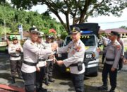 Resmikan Pamapta, Wakapolres Morowali Utara Sematkan Ban Lengan dan Serahkan Mobil Patroli Pamapta