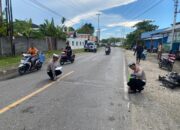 Polisi Olah TKP Kecelakaan yang Sebabkan Warga Lobu, Banggai, Patah Kaki