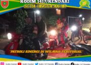 Babinsa dan Komduk Laksanakan Patroli Sinergi di Konawe