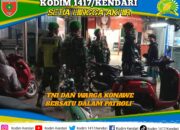TNI dan Warga Konawe Bersatu dalam Patroli Cipta Kondisi: Lawan Hoax, Pererat Silaturahmi