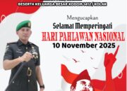 Dandim 1412/kolaka Letkol Inf Coki Gunawan.,S.,SOS.,M.,Han.,Beserta Keluarga Besar Kodim 1412/Kolaka Mengucapkan Selamat Memperingati Hari Pahlawan Nasional 10 Nopember 2025