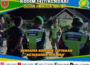 Koramil 1417-02/Wawotobi Susuri Gelapnya Malam Dalam Giat Patroli Malam Di Wilayah