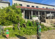 Ciptakan Lingkungan Bersih, Babinsa Koramil 1413-04/Mawasangka dan Warga Gelar Kerja Bakti di Pasar Lanto