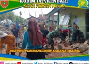Koramil 1417-07/Sampara Dukung Pembangunan Sarana Ibadah Di Desa Tanggobu