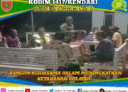 Peningkatan Keamanan Wilayah, Babinsa Koramil 1417-02/Wawotobi Laksanakan Patroli Malam Bersama Komduk