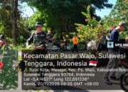 Babinsa Koramil 1413-02/Pasarwajo dan Warga Gelar Kerja Bakti Bersihkan Saluran Air dan Badan Jalan Poros Pasarwajo–Lasalimu