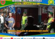 Patroli Sinergis Babinsa dan Komduk Jaga Keamanan Konawe