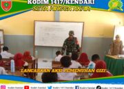 Serda Kamarudin Koramil 1417-11/Poasia Pantau Program Makan Bergizi Gratis di Kendari