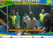 Ciptakan Keamanan Malam, Koramil 1417-02/Wawotobi Gelar Patroli Bersama Komduk