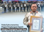 Polda Sultra Raih Penghargaan Penanganan Unjuk Rasa Terbaik pada Apel Kasatwil 2025