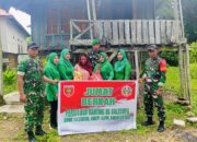 Jumat Berkah, Koramil 1413-05/Kaledupa dan Persit KCK Bagikan Sembako kepada Warga Kurang Mampu