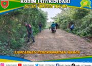 Babinsa Koramil Sampara Pimpin Karya Bakti Bersihkan Akses Pertanian di Kapoila