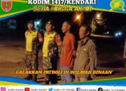 Babinsa Koramil 1417-02/Wawotobi Gelar Patroli Bersama Komduk, Perkuat Ketahanan Wilayah di Amonggedo