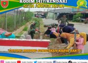 Karya Bakti Pembersihan Lingkungan di Kelurahan Bende, Wujud Sinergi TNI dan Masyarakat