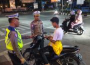 Patroli Gabungan Ditlantas Polda Sultra dan Polresta Kendari Bubarkan Balap Liar di Seputaran MTQ