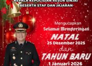 Kapolres Sinjai AKBP Harry Ashar Ashari,.S.I.K.,M.H., Beserta Staf dan Jajaran Mengucapkan Selamat Memperingati Hari Natal 2025 dan Tahun Baru 2026