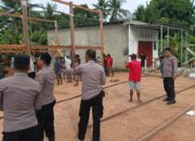 Polsek Belawa Gelar Gotong Royong dan Sampaikan Imbauan Kamtibmas ke Masyarakat