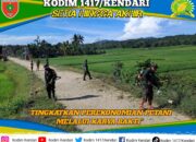 Babinsa Koramil 1417-03/Lambuya Memimpin Aksi Bersih Jalan Pertanian, Dukung Kelancaran Distribusi Hasil Bumi