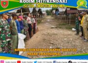 Semangat Gotong Royong: Babinsa Koramil 1417-04/Lainea Pimpin Aksi Bersih Pasar Tradisional