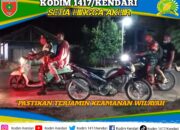 Babinsa Koramil 1417-02/Wawotobi dan Komduk Gelar Patroli Bersama