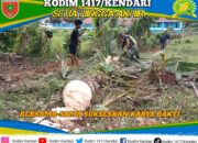Wujudkan Lingkungan Asri, Babinsa Koramil Wawonii Gandeng Warga Gelar Aksi Bersih Desa