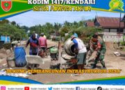 Sinergi TNI dan Warga, Babinsa Wawotobi Genjot Pembangunan Infrastruktur di Desa Duriasi