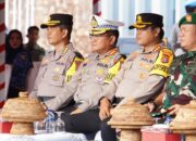 Dirlantas Polda Sultra Ikuti Apel Gelar Pasukan Operasi Lilin Anoa 2025