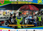 Babinsa Koramil 1417-02/Wawotobi dan Komduk Sukseskan Patroli Bersama