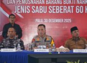 Selama 2025, Polda Sulteng Ungkap 706 Kasus Narkoba, Sita 160 Kg Sabu Hingga Ratusan Ribu Pil Ekstasi