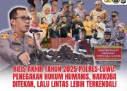 Rilis Akhir Tahun 2025 Polres Luwu: Penegakan Hukum Humanis, Narkoba Ditekan, Lalu Lintas Lebih Terkendali