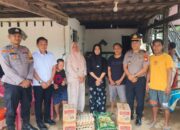 Kapolsek Belawa Dukung Warga Terdampak Kebakaran di Desa Ongkoe dengan Bantuan dan Himbauan Kamtibmas