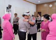 Dirlantas Polda Sultra Hadiri Upacara Sertijab Dirbinmas, Dirresnarkoba, dan Kapolres Bombana