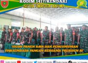 Dandim 1417/Kendari Ikuti Vicon Panen Raya dan Pengumuman Swasembada Pangan Bersama Presiden RI