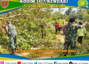 Tingkatkan Akses Pertanian, Babinsa Koramil 1417-05/Tinanggea Gelar Karya Bakti Bersama Warga Ngapaaha