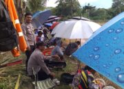 PERSONIL POLSEK MALUA MELAKSANAKAN PENGAMANAN LOMBA MANCING IKAN DI DUSUN DOLO DESA KOLAI KEC. MALUA