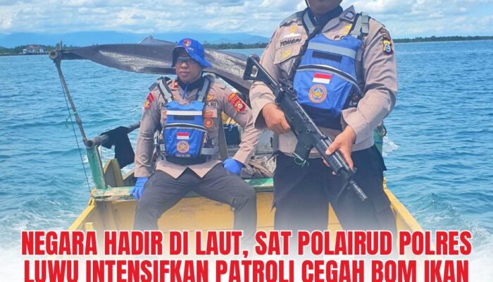 Negara Hadir di Laut, Sat Polairud Polres Luwu Intensifkan Patroli Cegah Bom Ikan